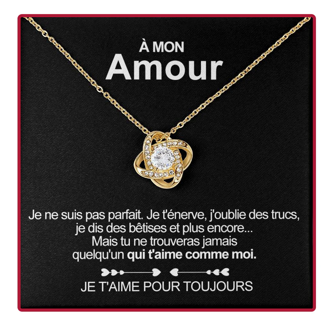 Collier en argent sterling - avec une vraie rose - À mon amour - Image 3