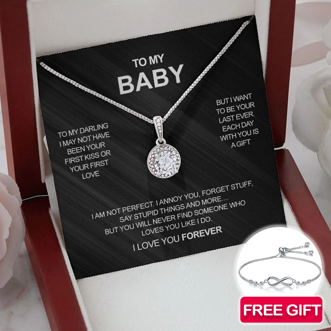 Sterling Silver Necklace - To my Baby - FREE BRACELET - Image 2