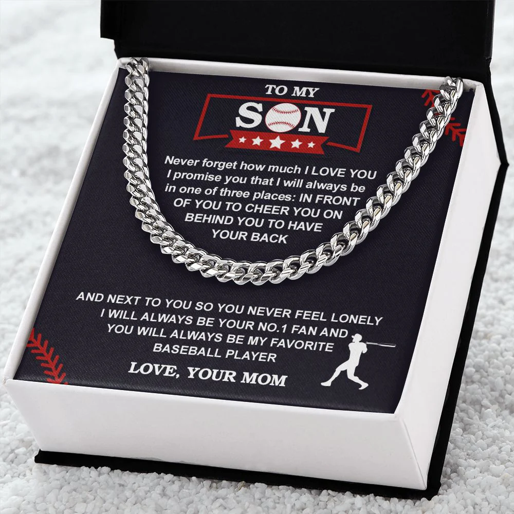 Cuban Chain - Baseball - Biggest Fan, From Mom