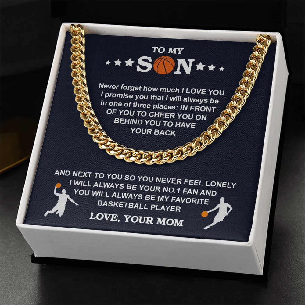 Cuban Chain - Basketball - Biggest Fan, From Mom - Image 2