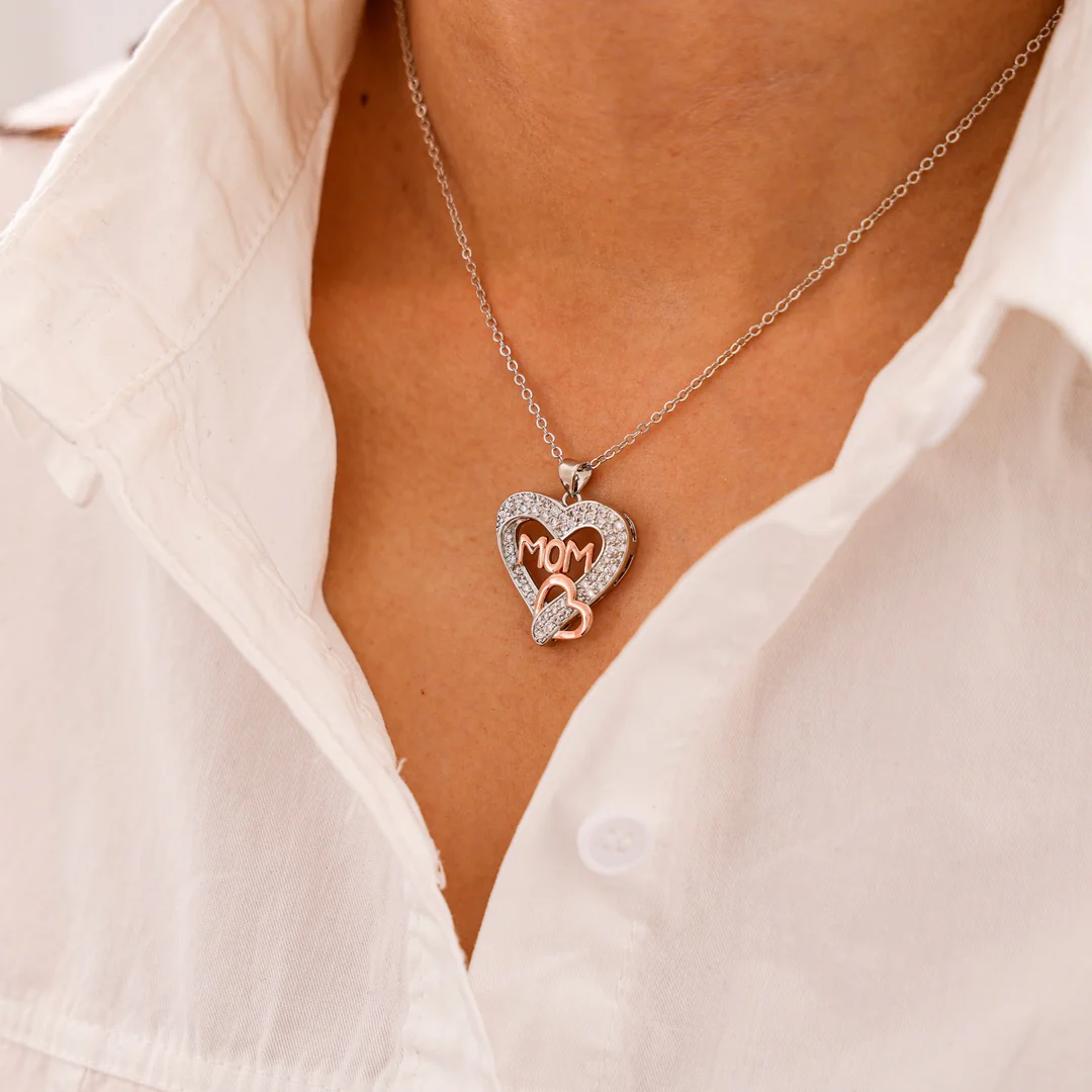 MOM Letter Necklace & Rose Bear Gift Set - Image 10