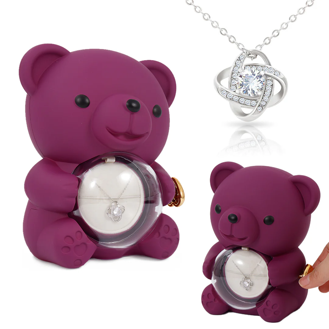 Sterling Silver Necklace - with real Rose Bear Giftbox - Image 4
