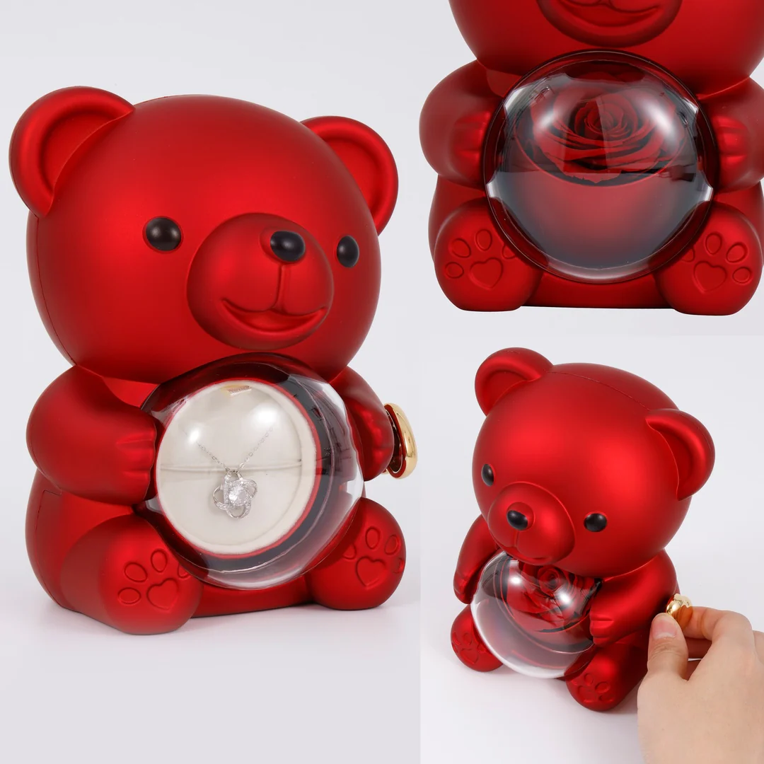 Sterling Silver Necklace - with real Rose Bear Giftbox - Image 8