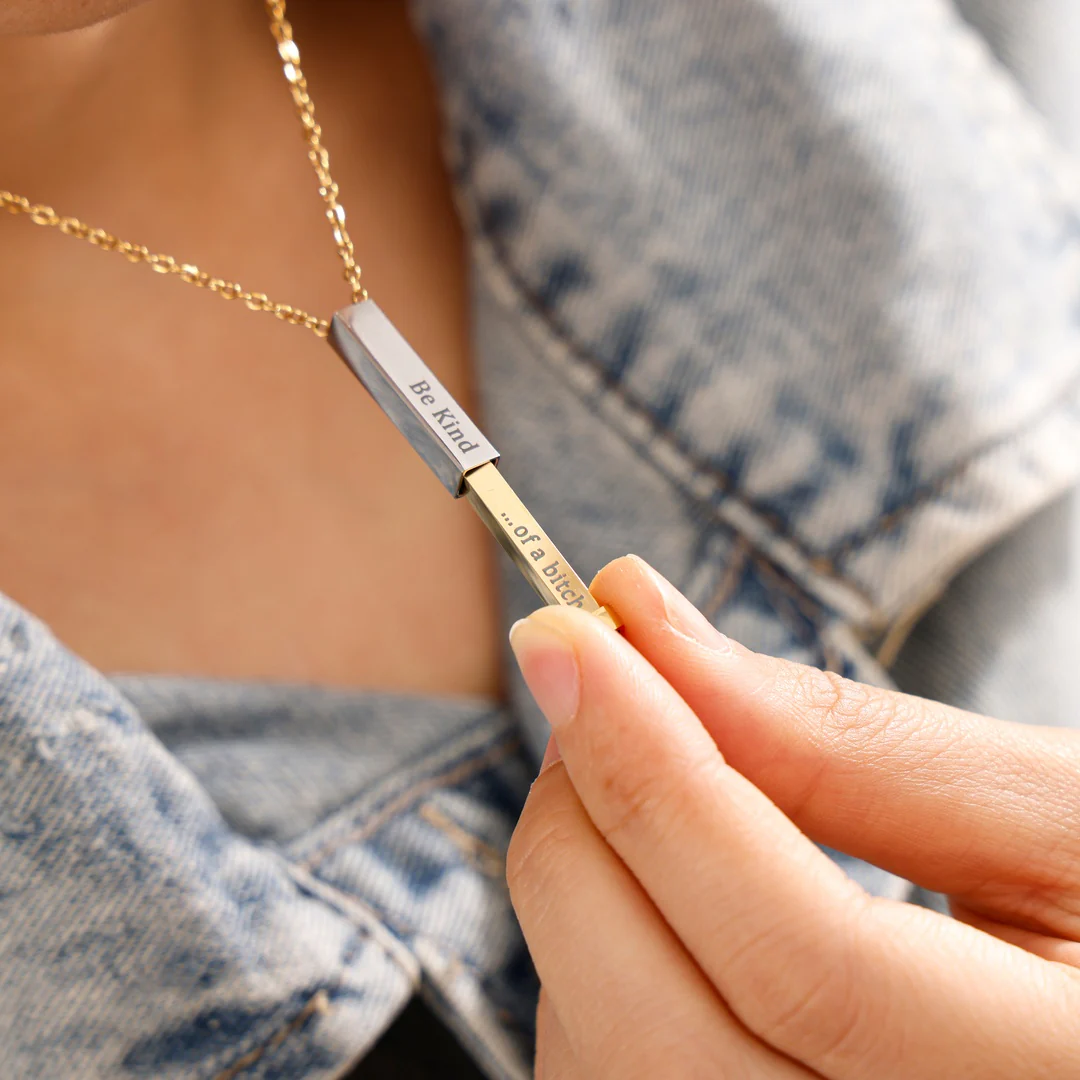 Be Kind of a Bi*ch - Hidden Message Necklace - Image 3