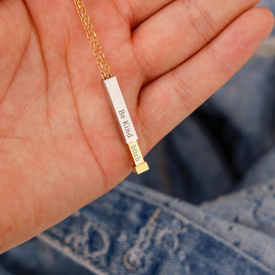 Be Kind of a Bi*ch - Hidden Message Necklace - Image 4