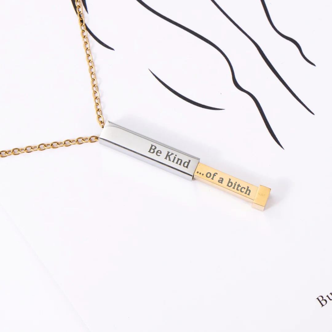Be Kind of a Bi*ch - Hidden Message Necklace - Image 8