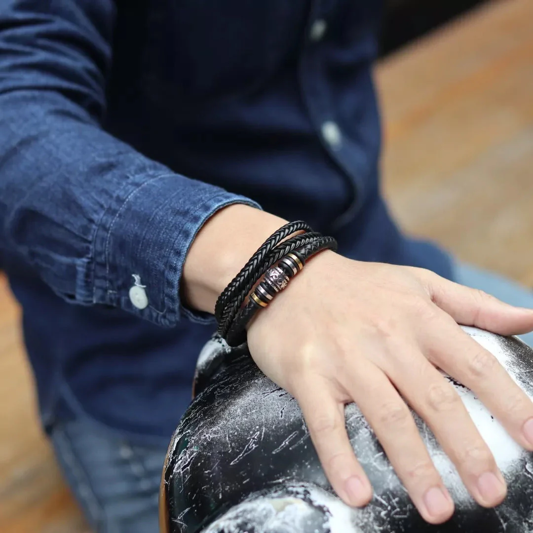 Luxury leather wristband - To my beloved Dad - Image 6