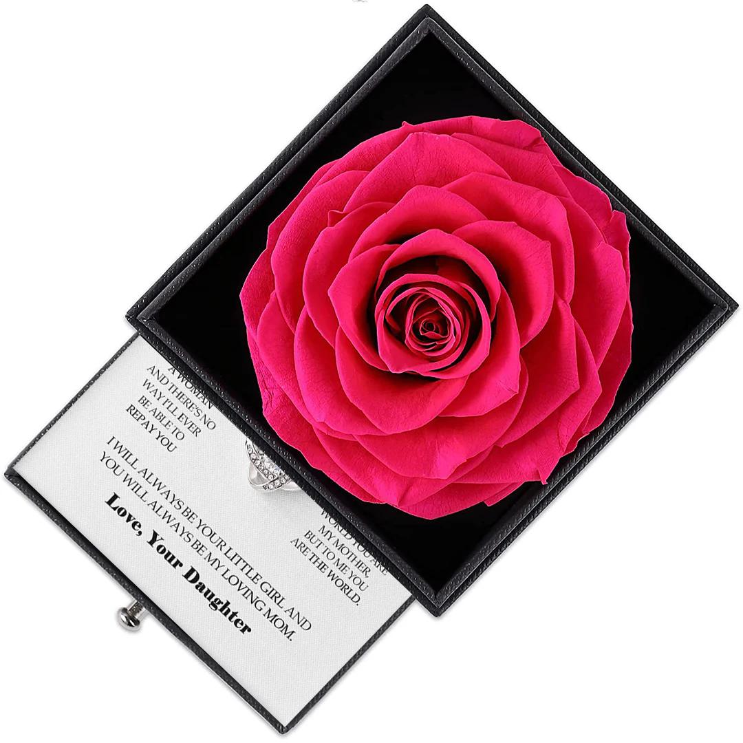 Sterling Silver Necklace with Rose Box - Best Mom - Image 5