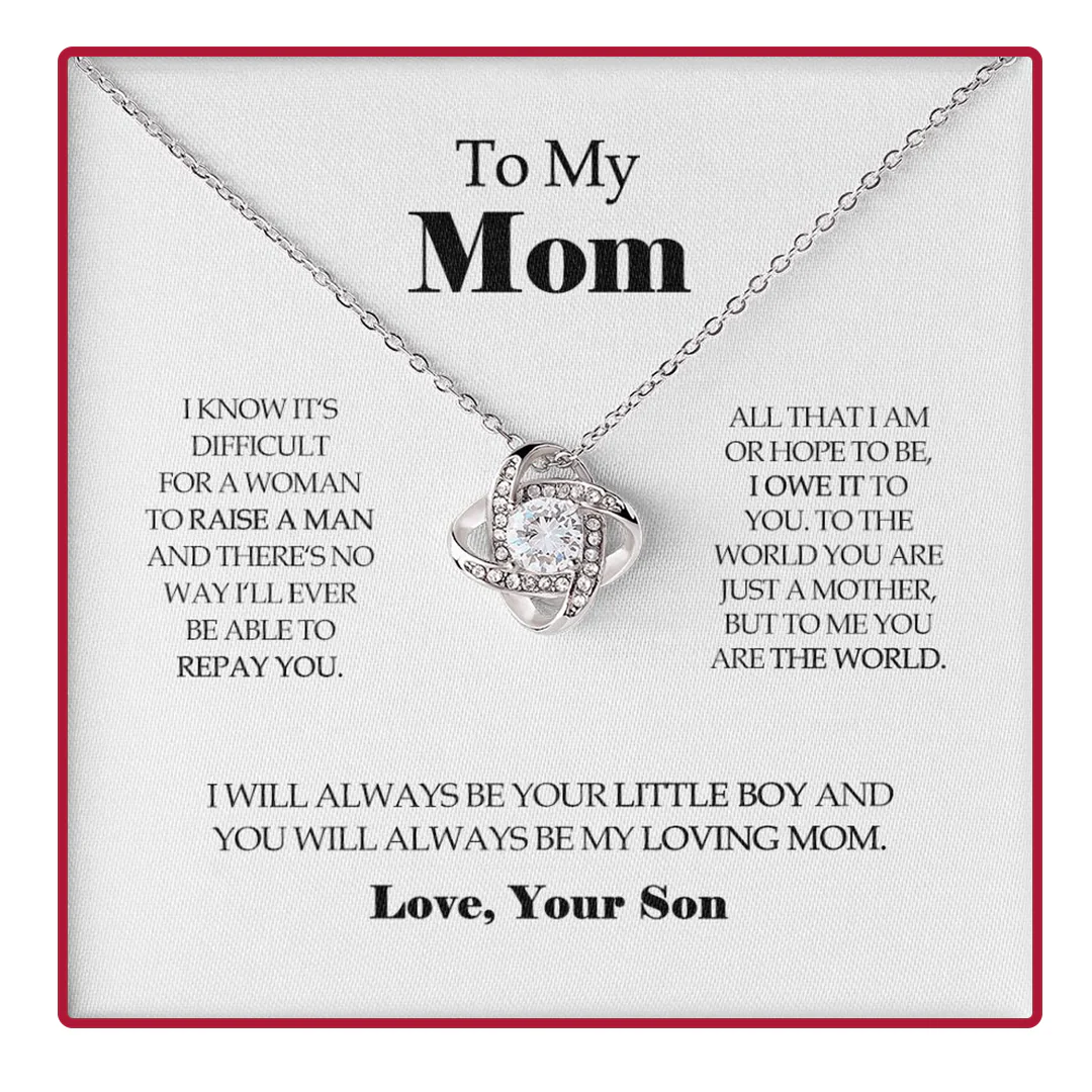 Sterling Silver Necklace with Rose Box - Best Mom - Image 9