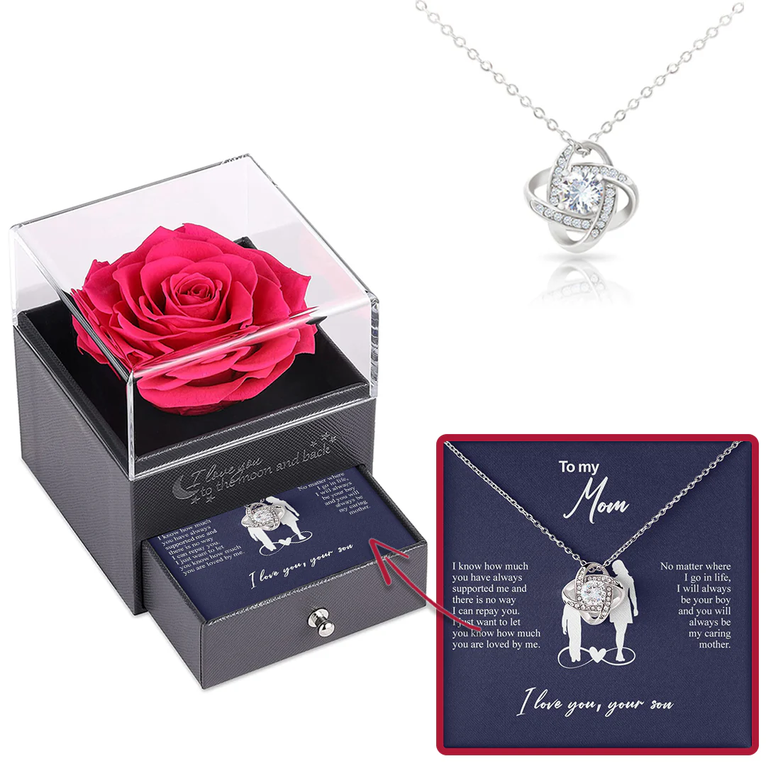 Sterling Silver Necklace with Rose Box - Nr.1 Mother - Image 3
