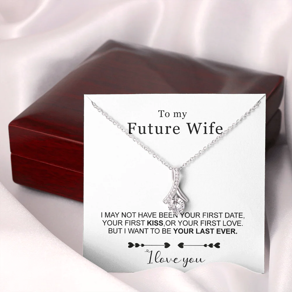 Sterling silver Necklace - Future Wife + Earrings FREE - Image 4
