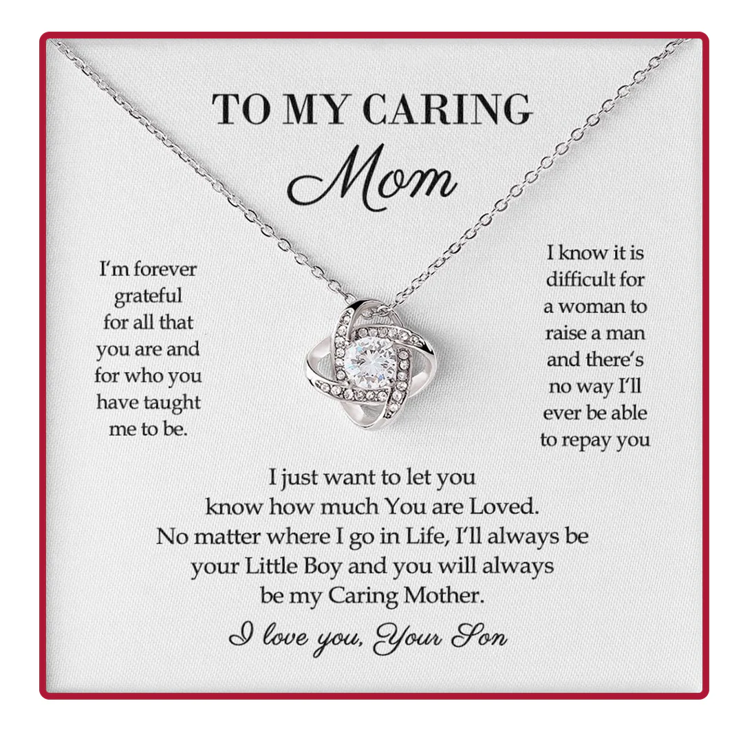 Sterling Silver Necklace - With Real Rose - Caring Mom - Image 7