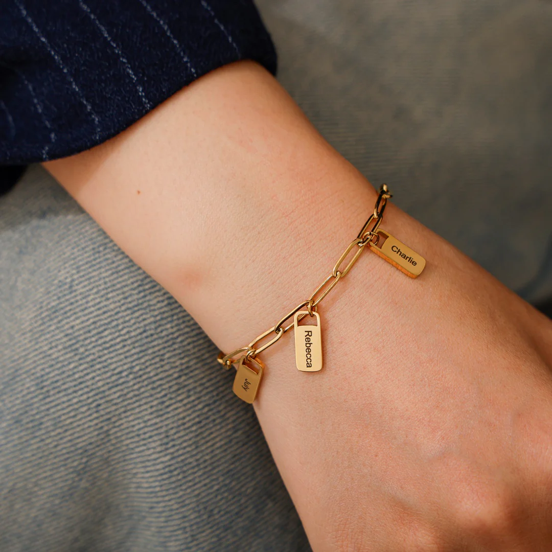 Chain Link Bracelet with Custom Charms - Image 4