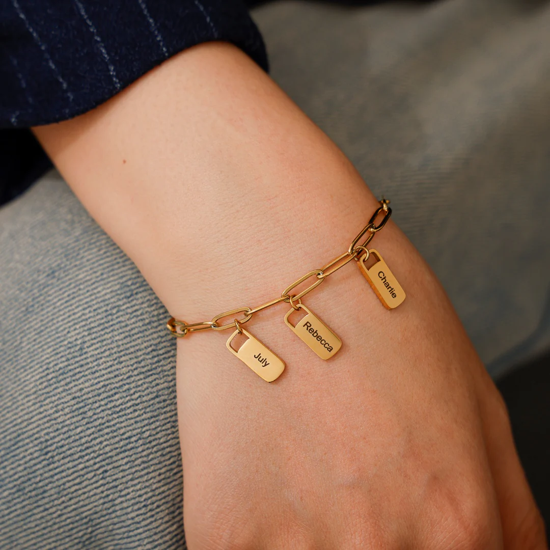 Chain Link Bracelet with Custom Charms - Image 6