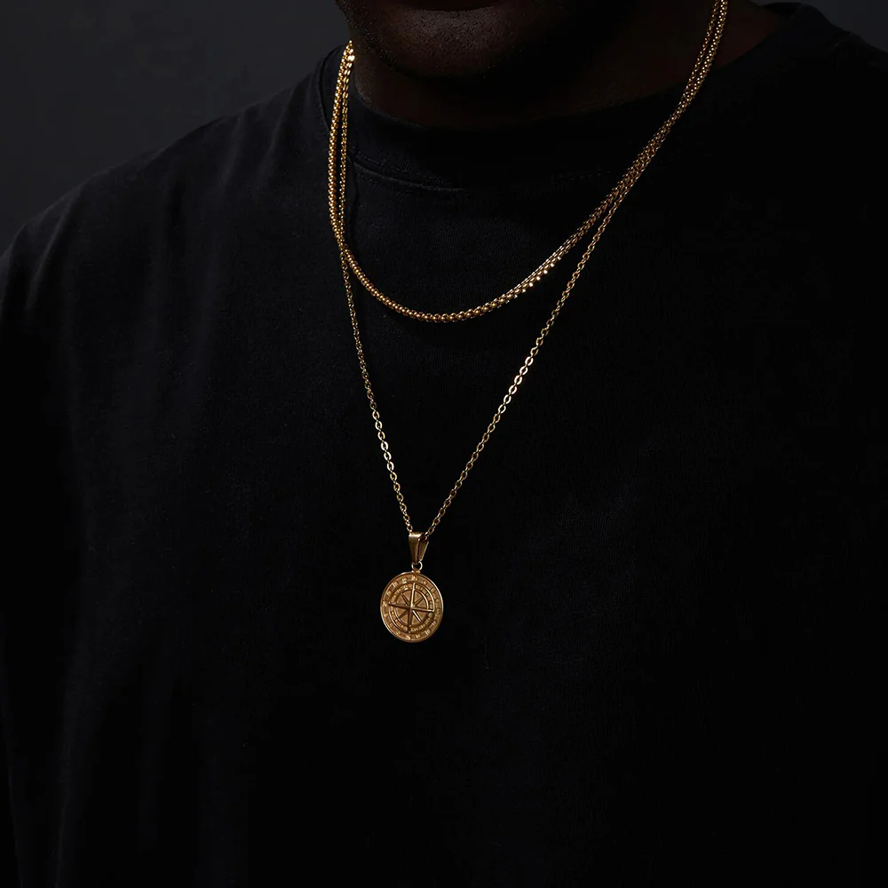 Compass Pendant - Necklace Set - Image 3