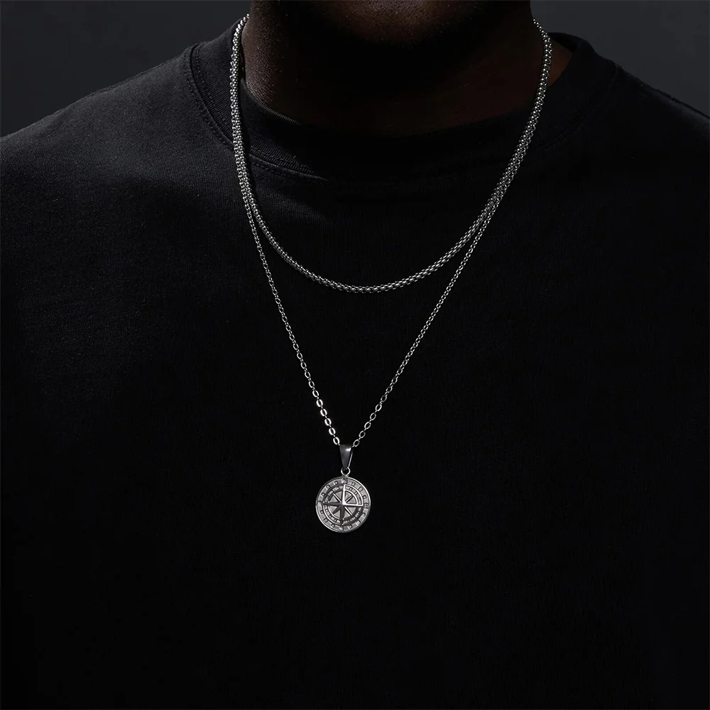 Compass Pendant - Necklace Set - Image 4