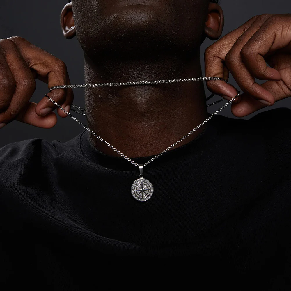 Compass Pendant - Necklace Set - Image 5