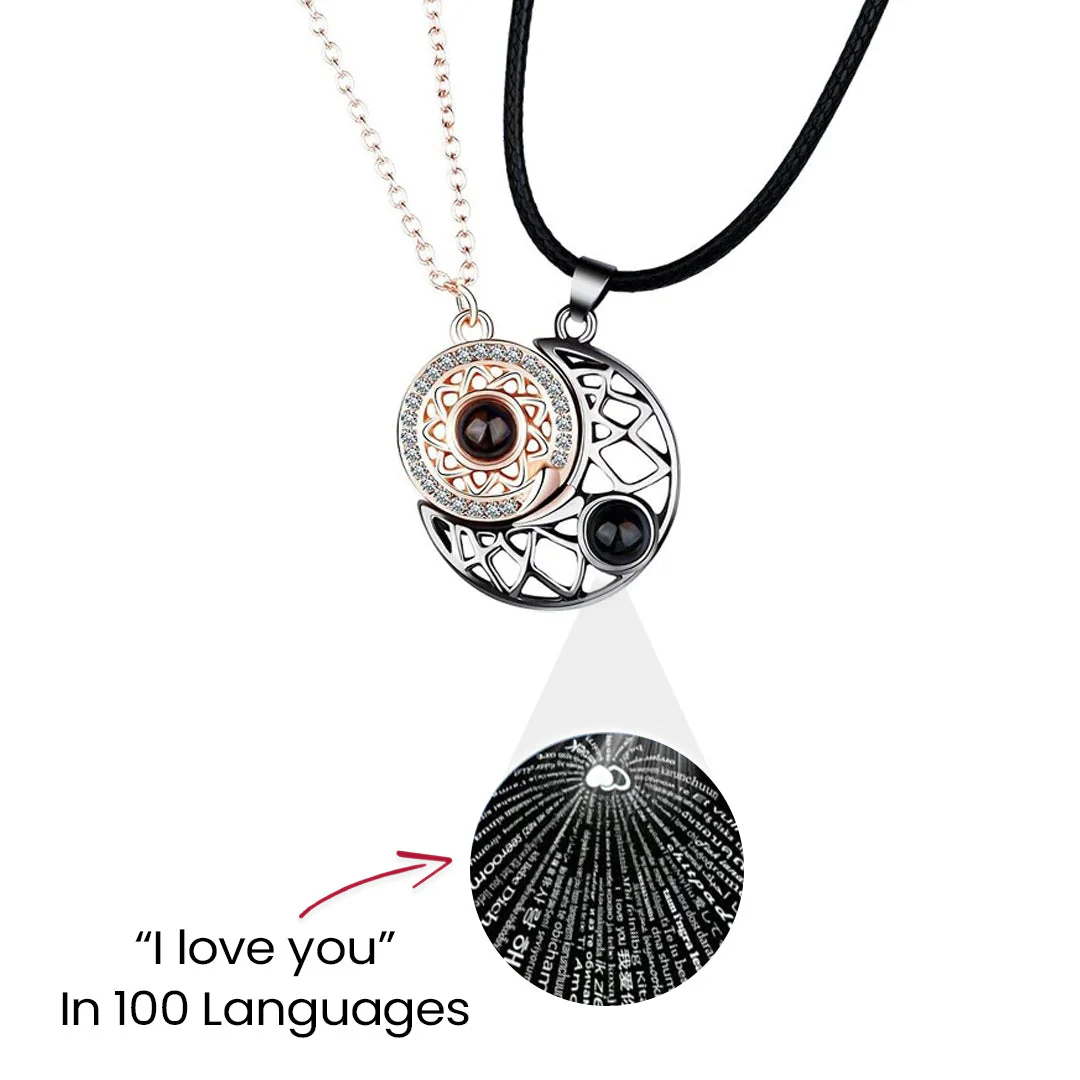 I LOVE YOU in 100 languages Necklaces - Heart Box - Image 2