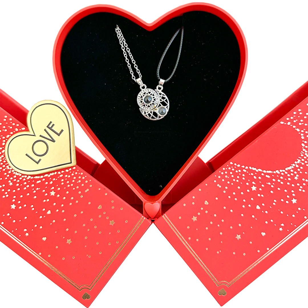 I LOVE YOU in 100 languages Necklaces - Heart Box - Image 6