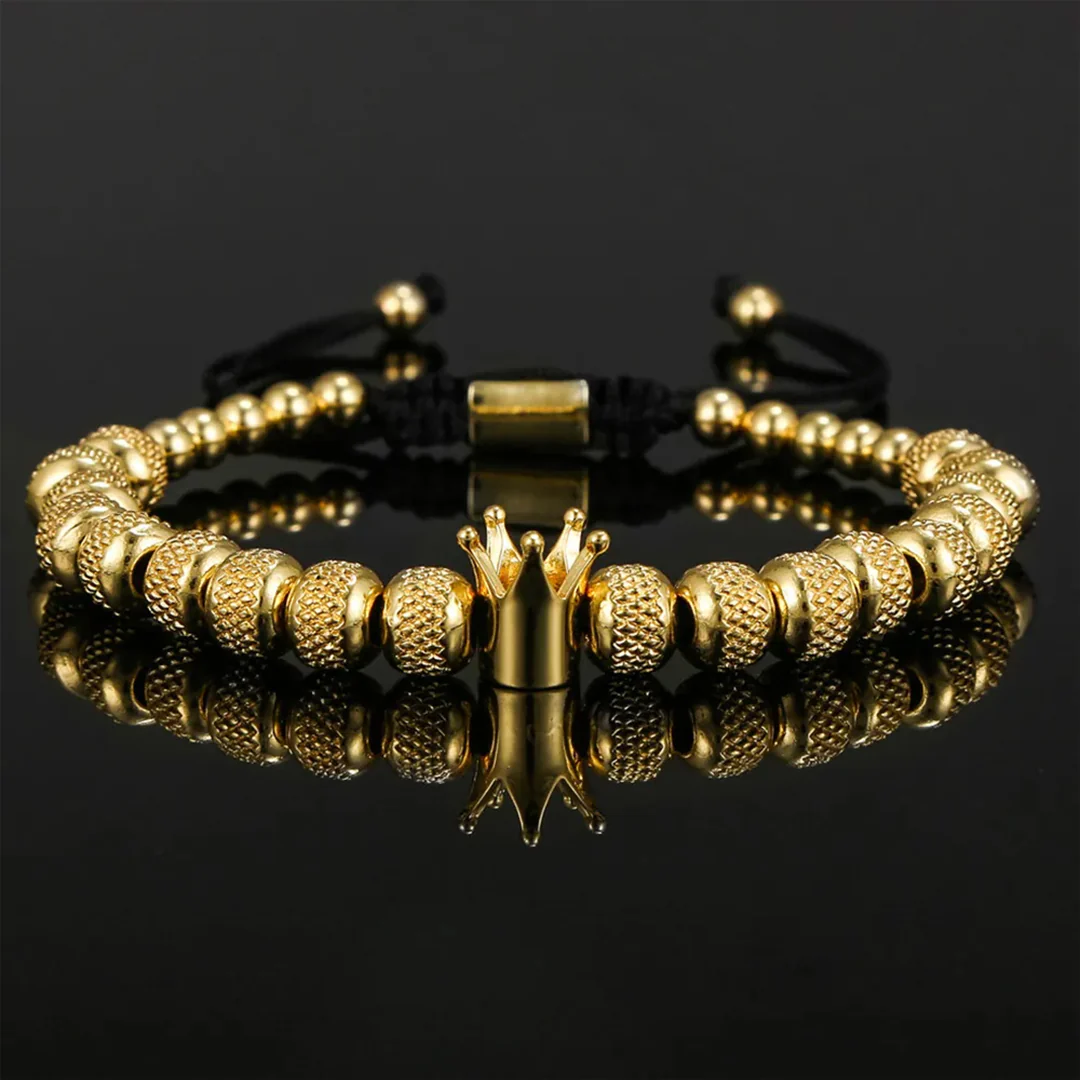 Luxury Bracelet Set "To My Man - Straighten Your Crown" - Image 3