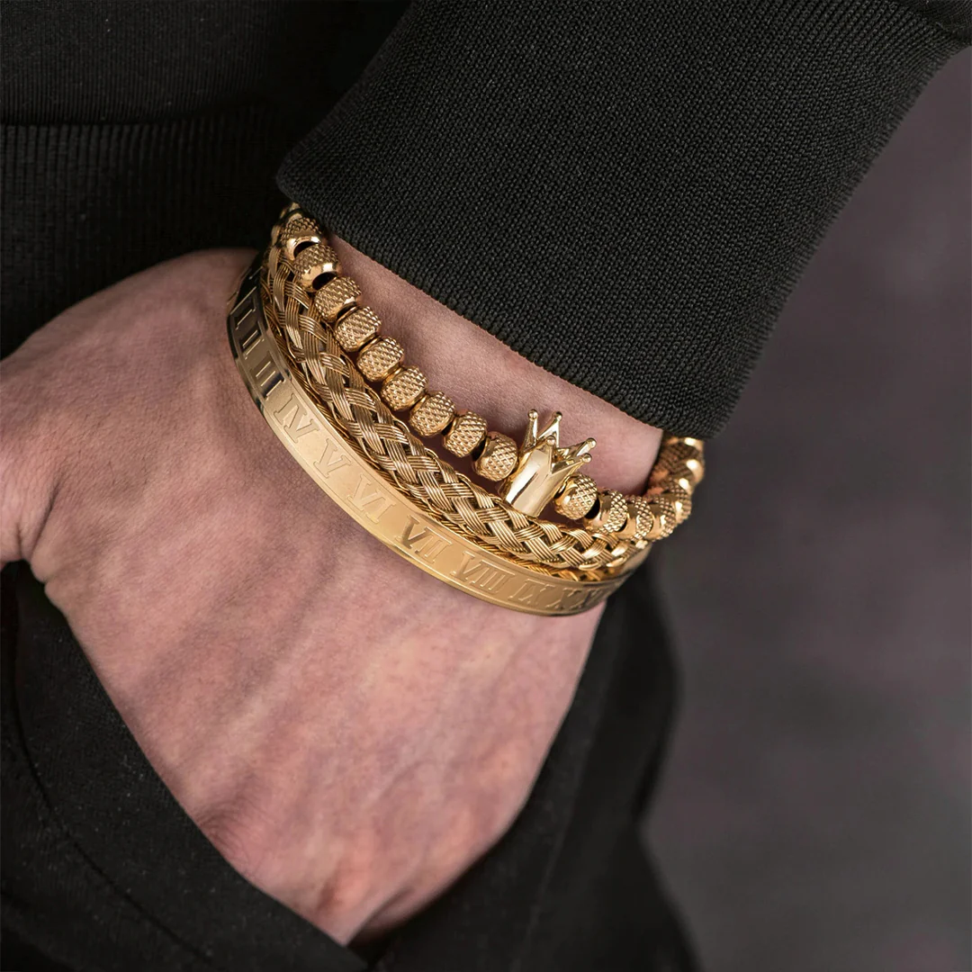 Luxury Bracelet Set "To My Man - Straighten Your Crown" - Image 9