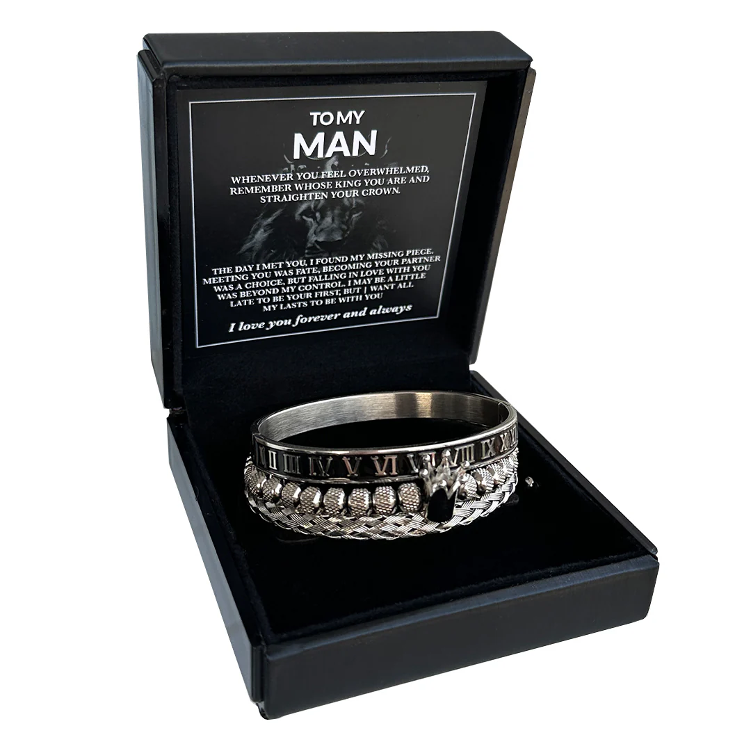 Bracelet Gift Set "To My Man - Straighten Your Crown" - Image 2