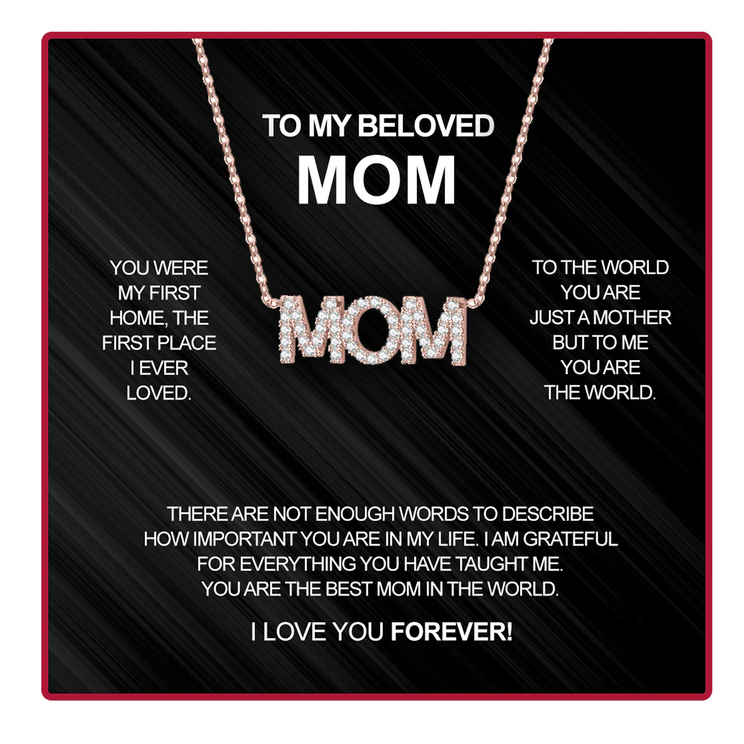 Crystal Necklace - With Real Rose - To my Mom - Image 11