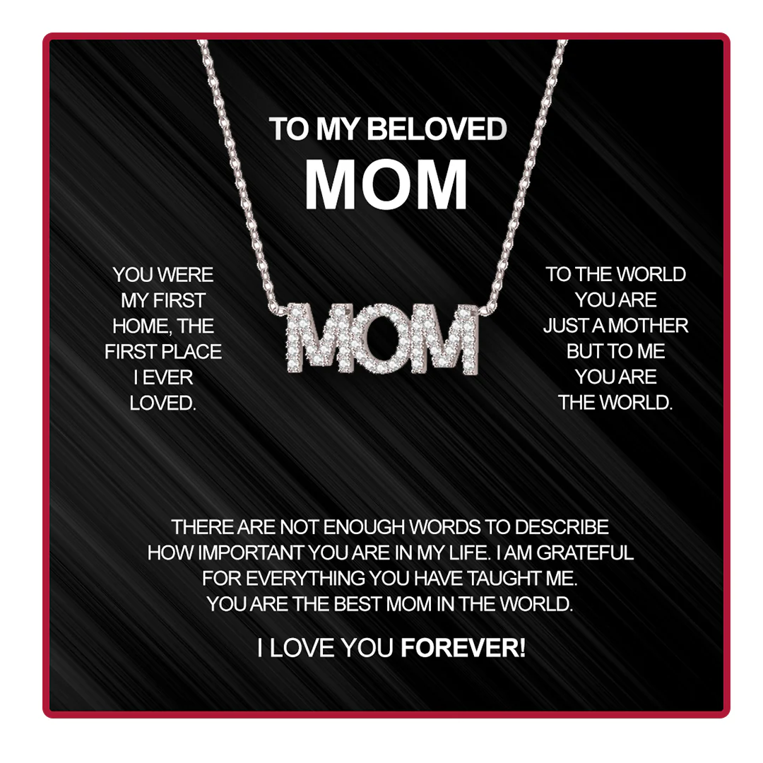 Crystal Necklace - With Real Rose - To my Mom - Image 12