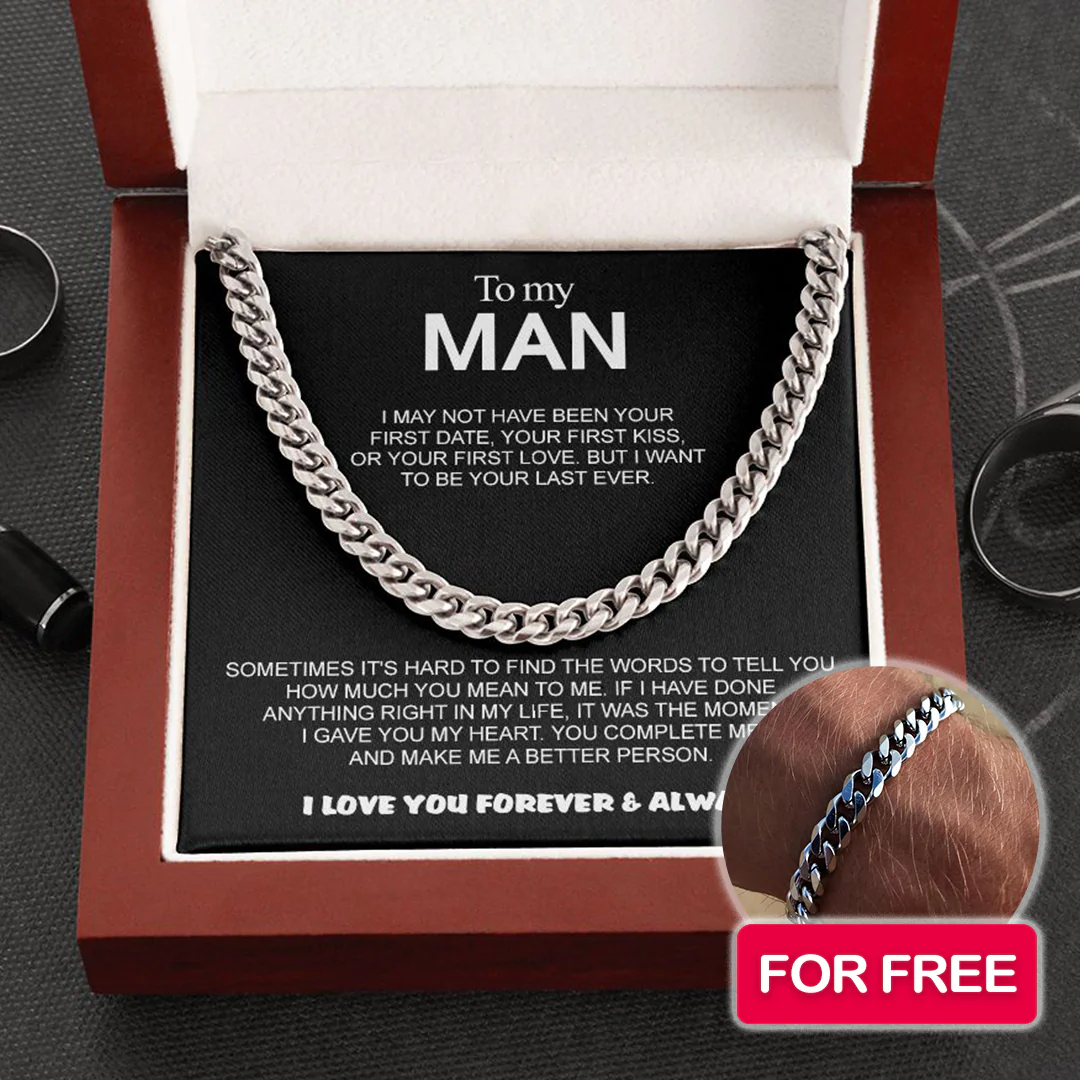 Cuban Chain to my Man + FREE BRACELET