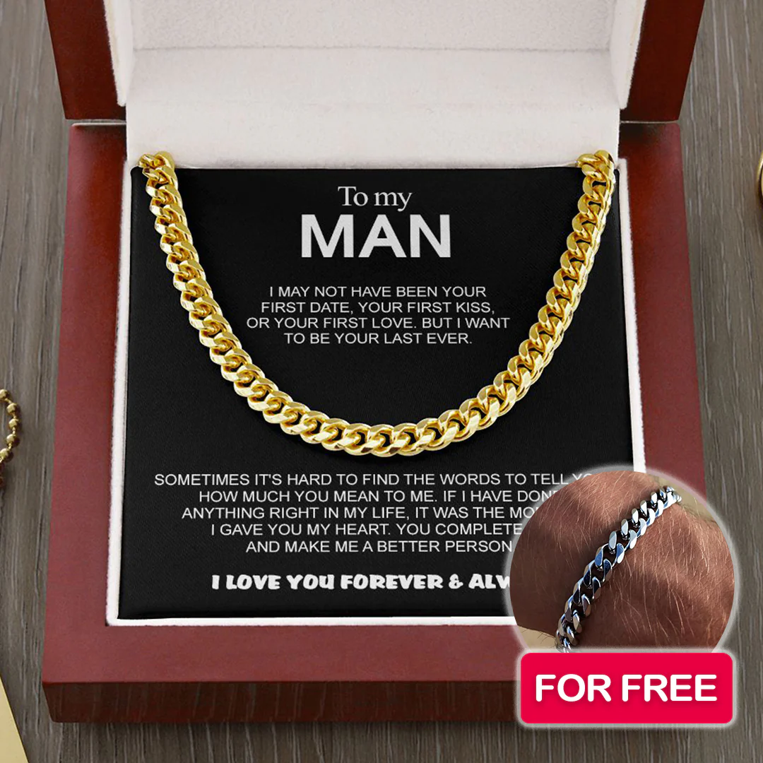 Cuban Chain to my Man + FREE BRACELET - Image 2