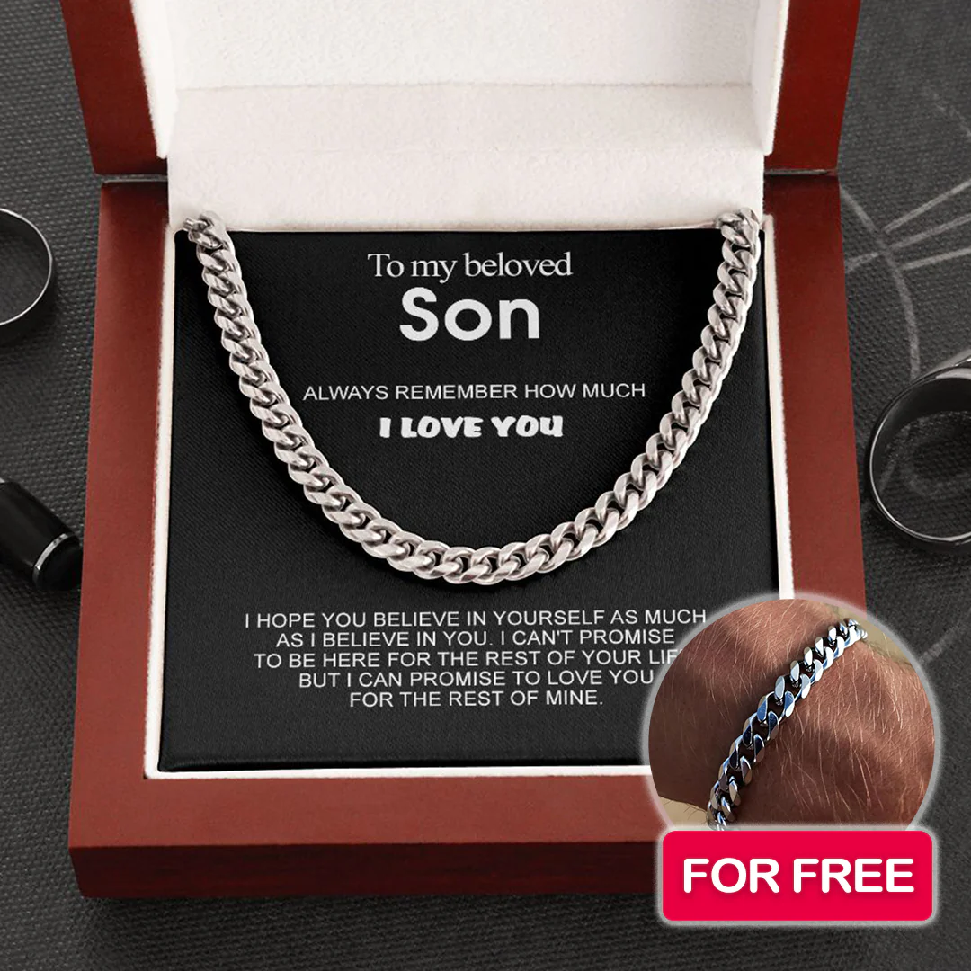 Cuban Chain to my Son + FREE BRACELET