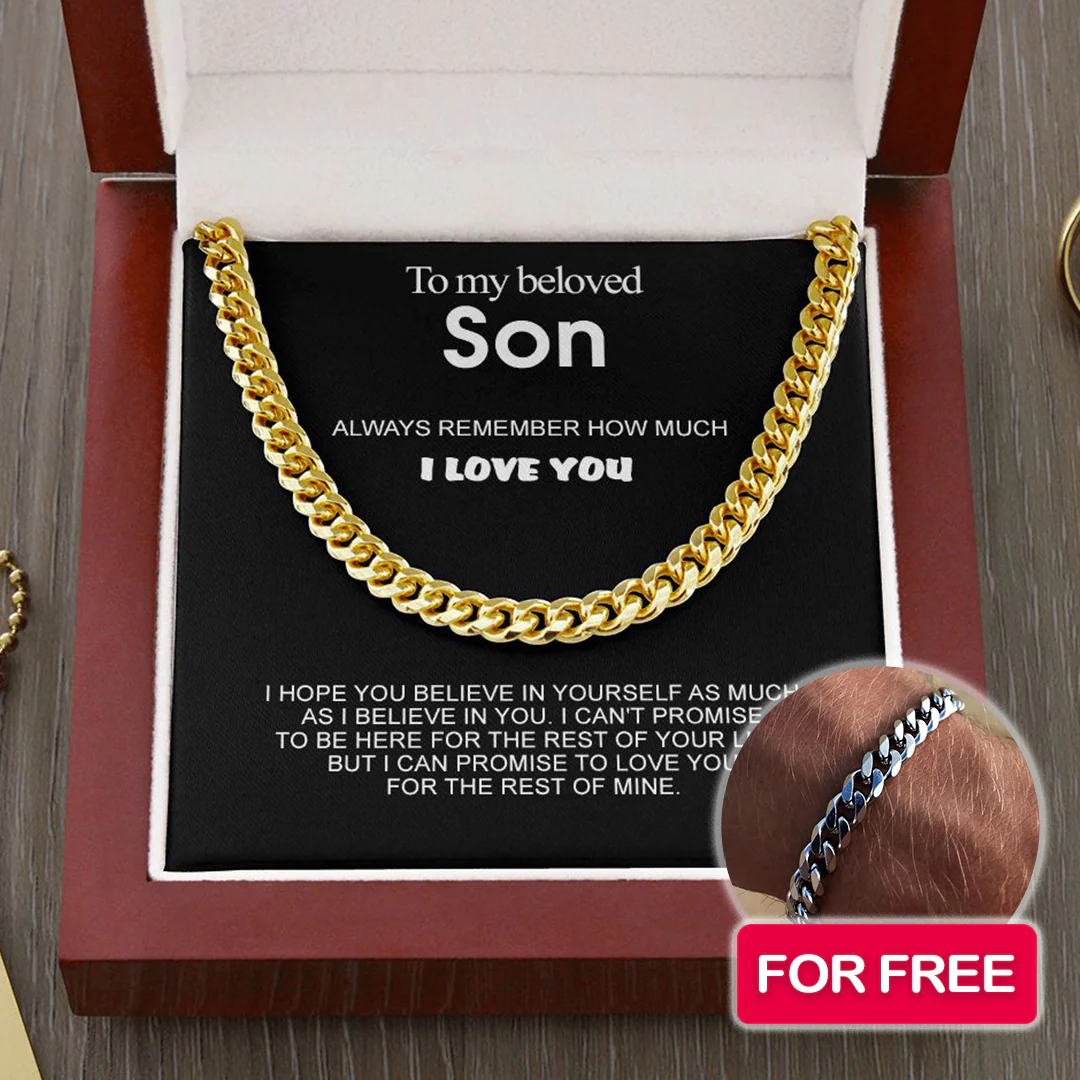 Cuban Chain to my Son + FREE BRACELET - Image 2