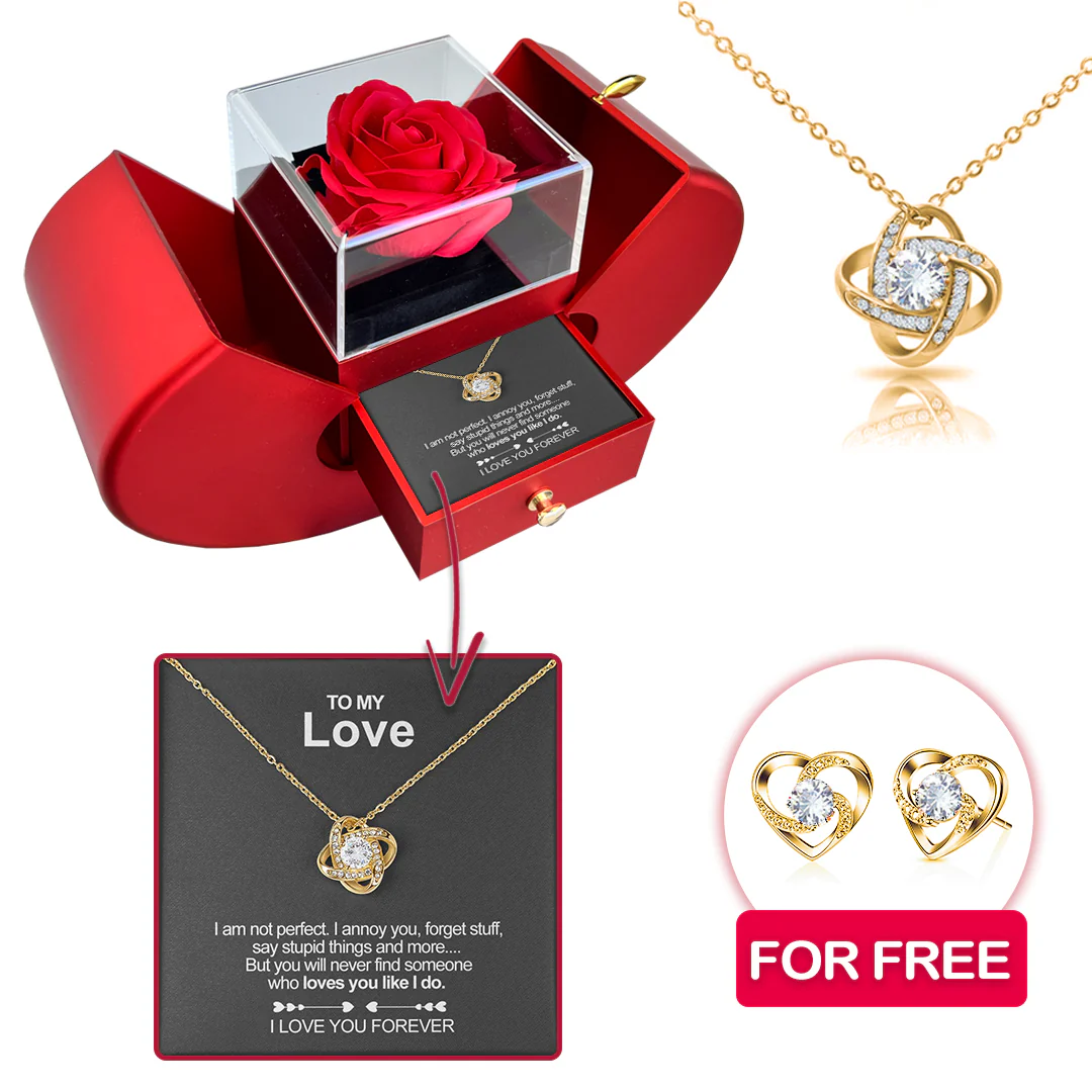 Sterling Silver Necklace with Real Rose + FREE EARRINGS - Image 8