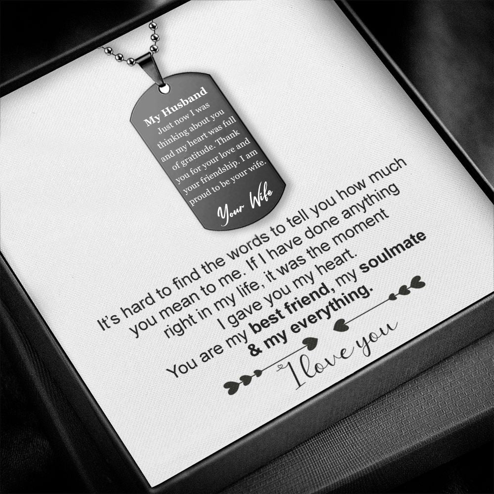 Stainless steel necklace - to my Husband - Image 4