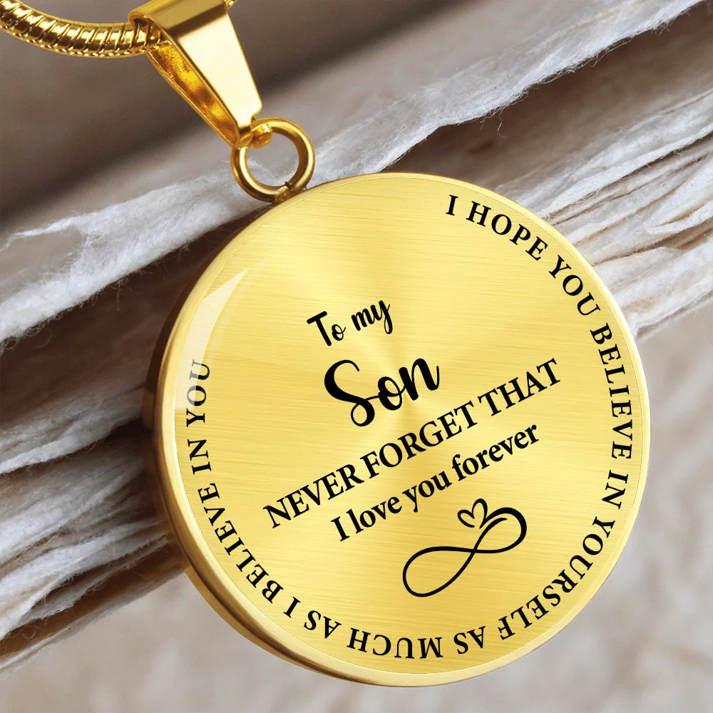 Stainless steel necklace - To my Son - Image 2