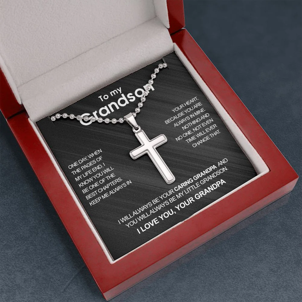 Luxury cross necklace - to my Grandson - Image 4