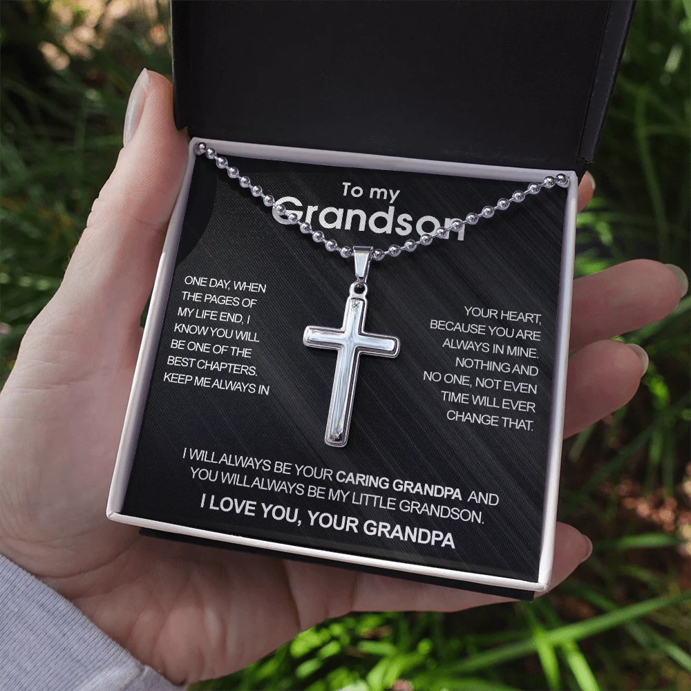 Luxury cross necklace - to my Grandson - Image 8