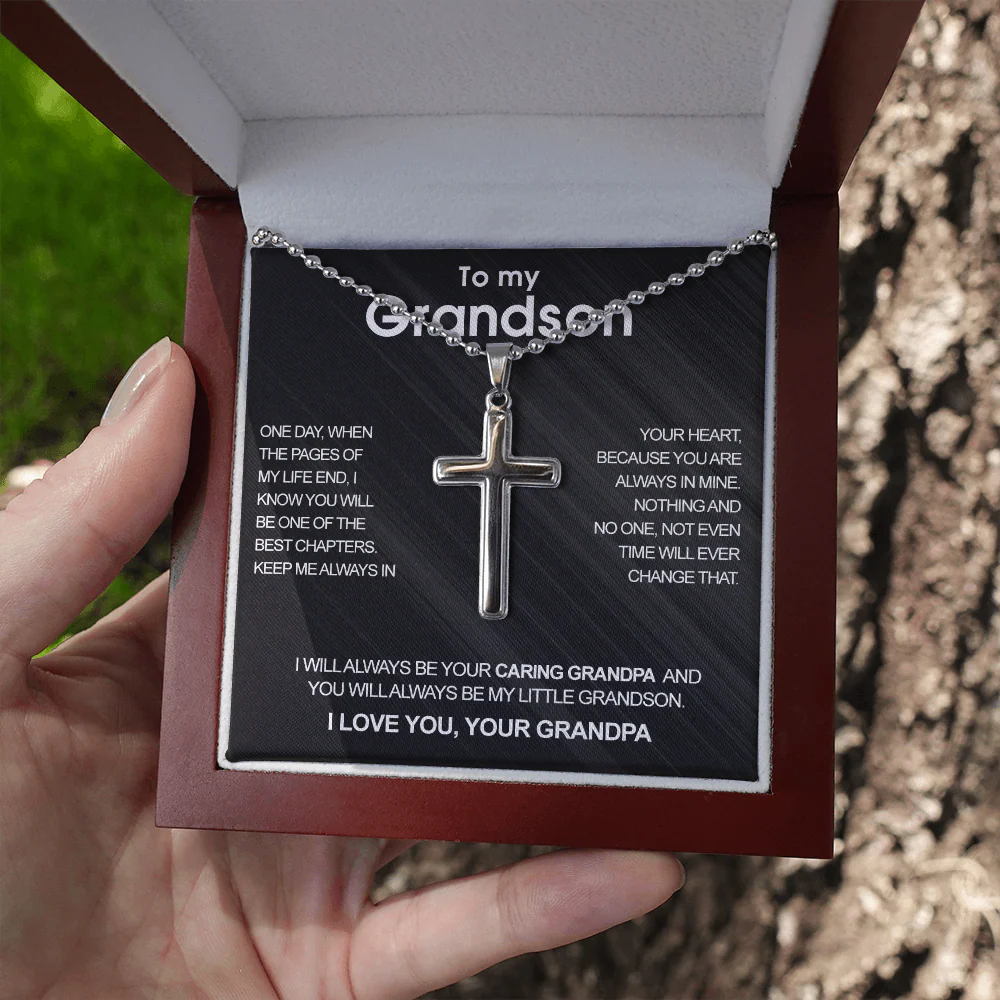 Luxury cross necklace - to my Grandson - Image 9