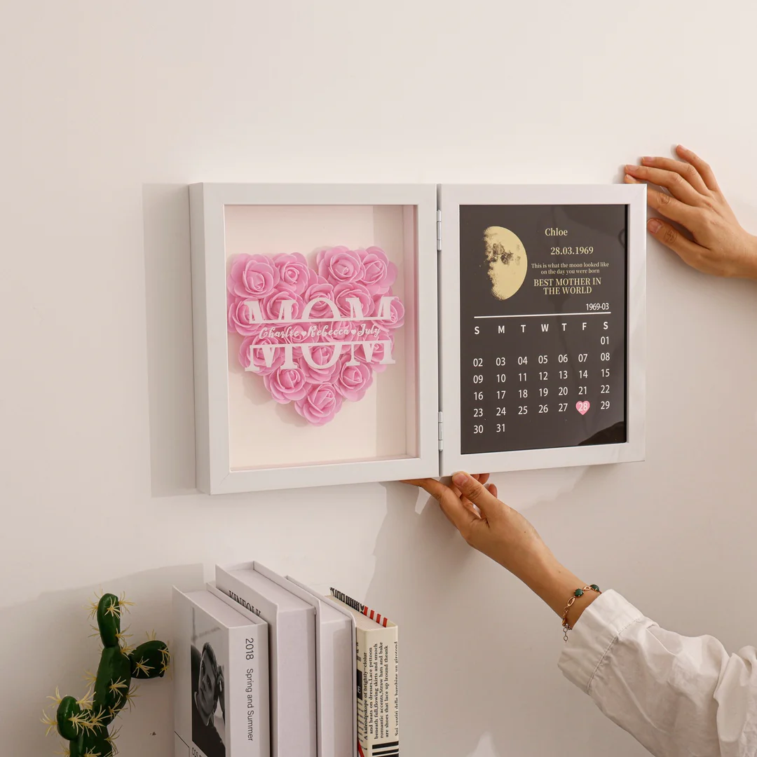 Moon Phase Calendar - Custom Flower Frame - Image 2