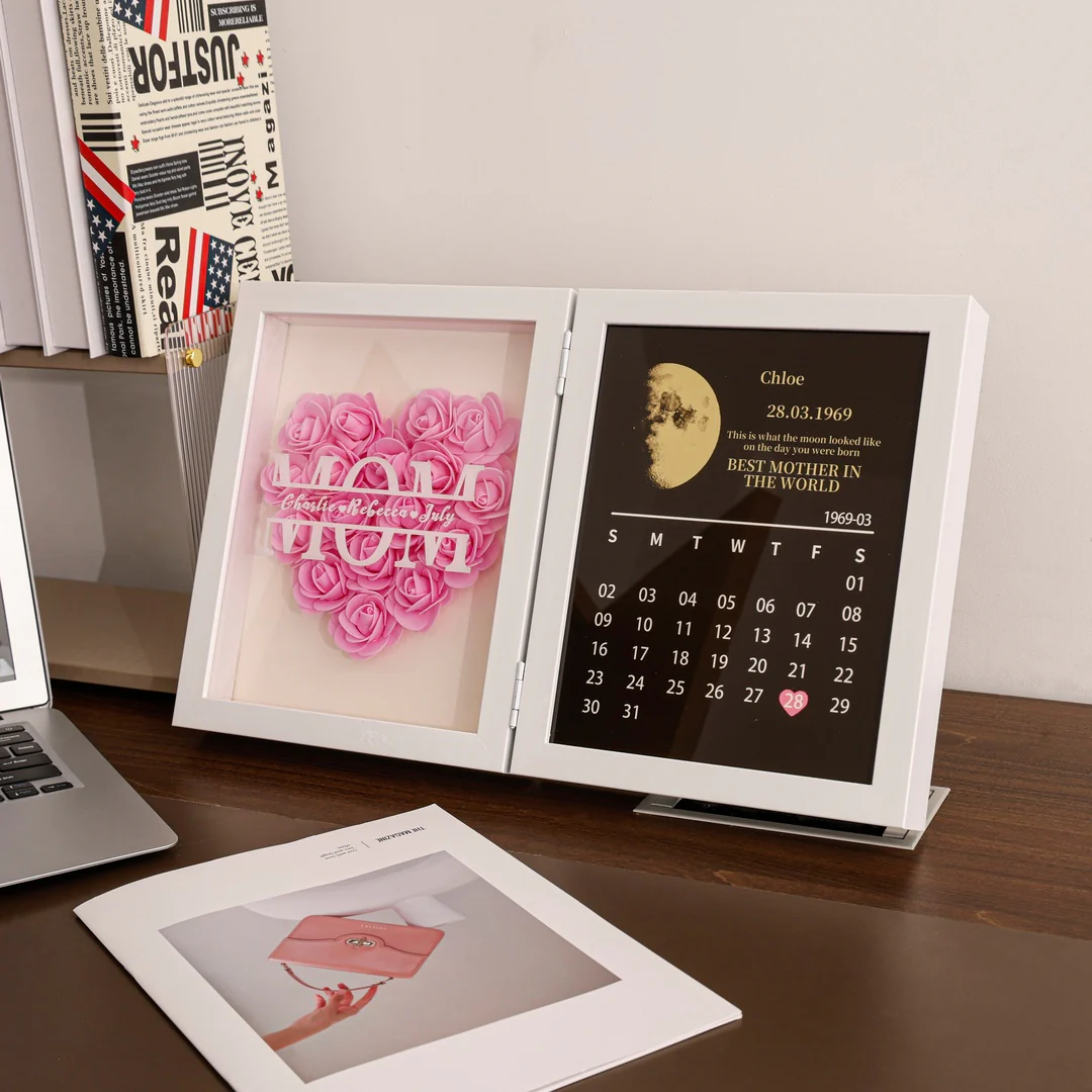 Moon Phase Calendar - Custom Flower Frame - Image 3