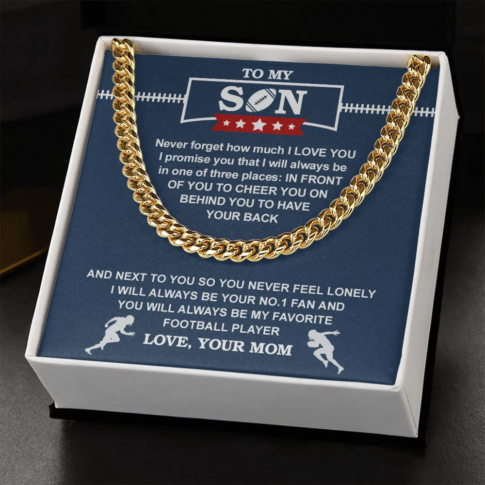 Cuban Chain - Football - Biggest Fan, From Mom - Image 2