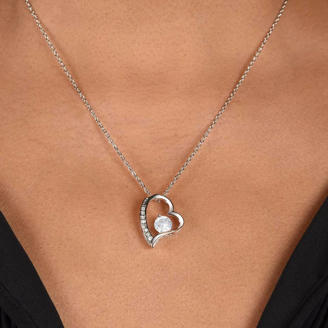 14k White Gold Necklace - With real Rose - To my Love - Image 8