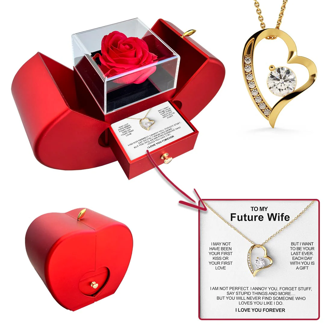 Sterling Silver Necklace - With Real Rose - To my future Wife - Image 2