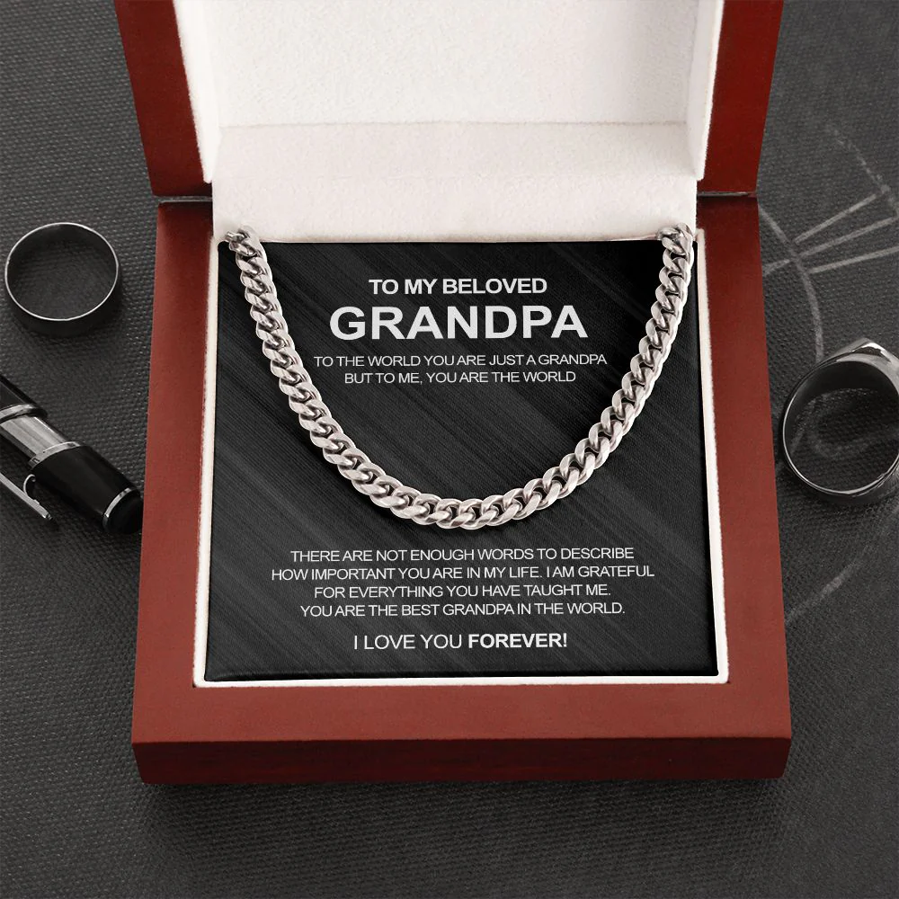 Classy Cuban Chain - To my beloved Grandpa - Image 7