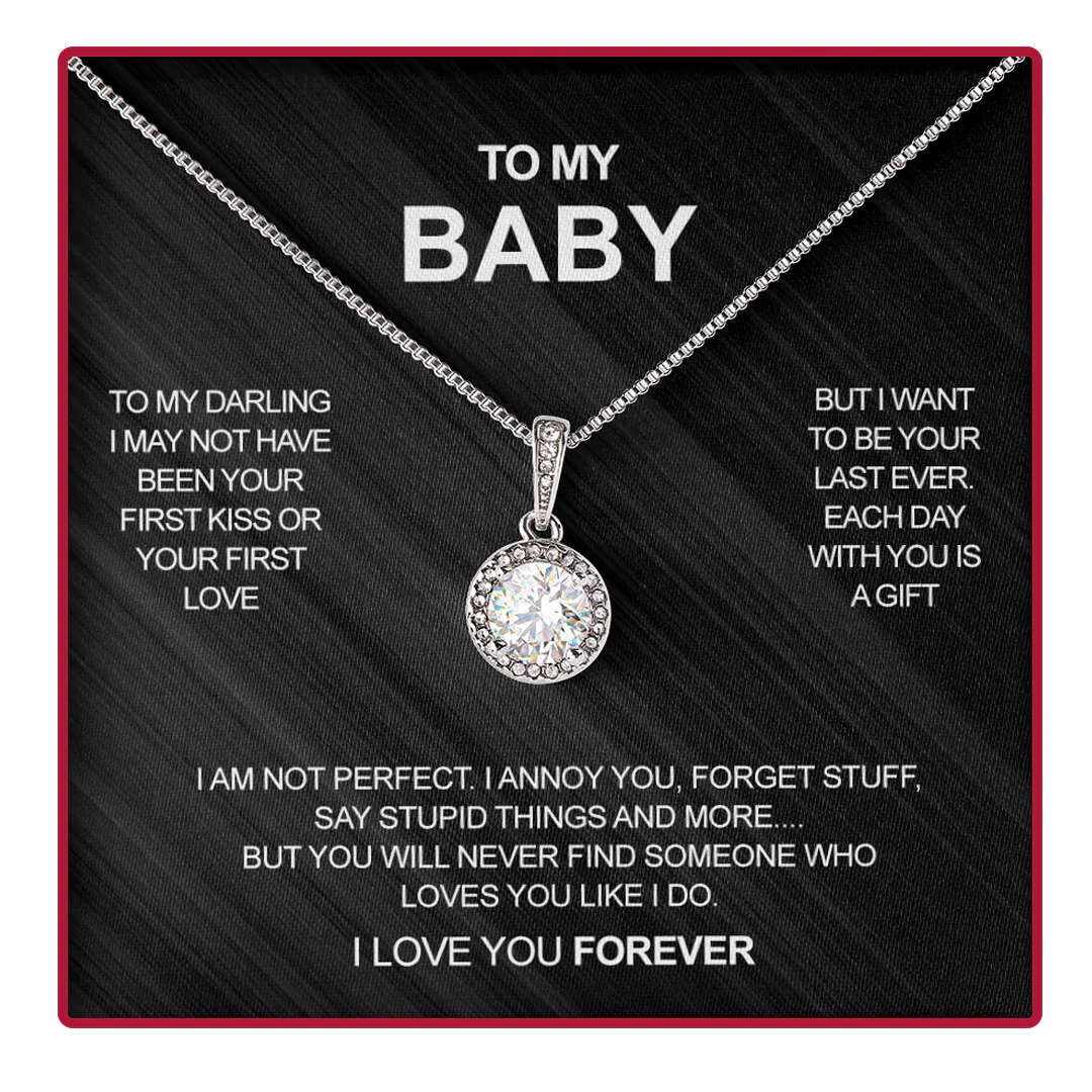 Sterling Silver Necklace - With Real Rose - To My Baby - Image 3
