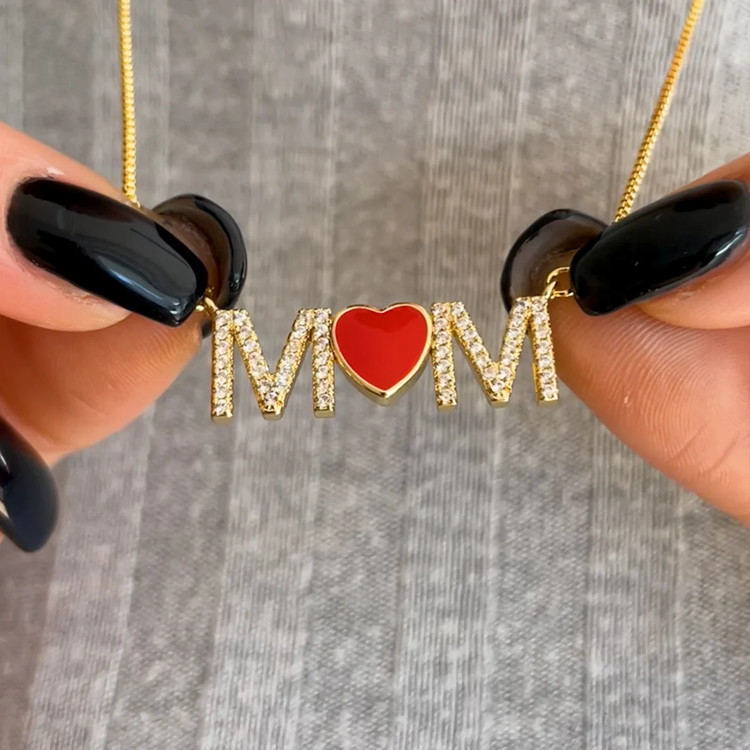 Crystal Heart Necklace - To my amazing Mom - Image 3