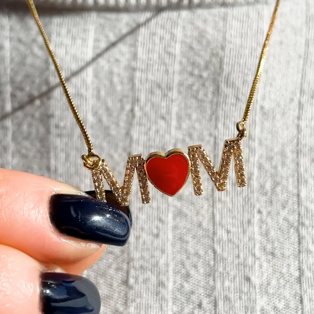 Crystal Heart Necklace - To my amazing Mom - Image 4