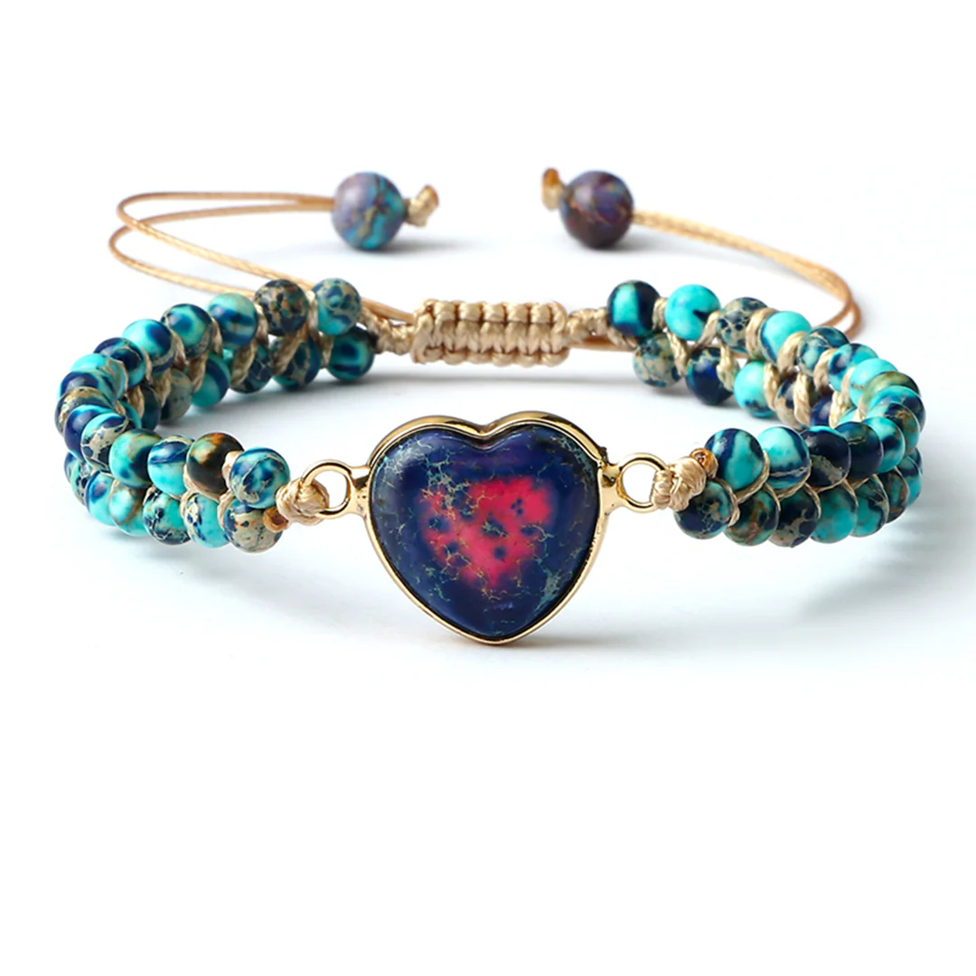 Jasper Heart Bracelet - Never forget how much I love you - Image 3