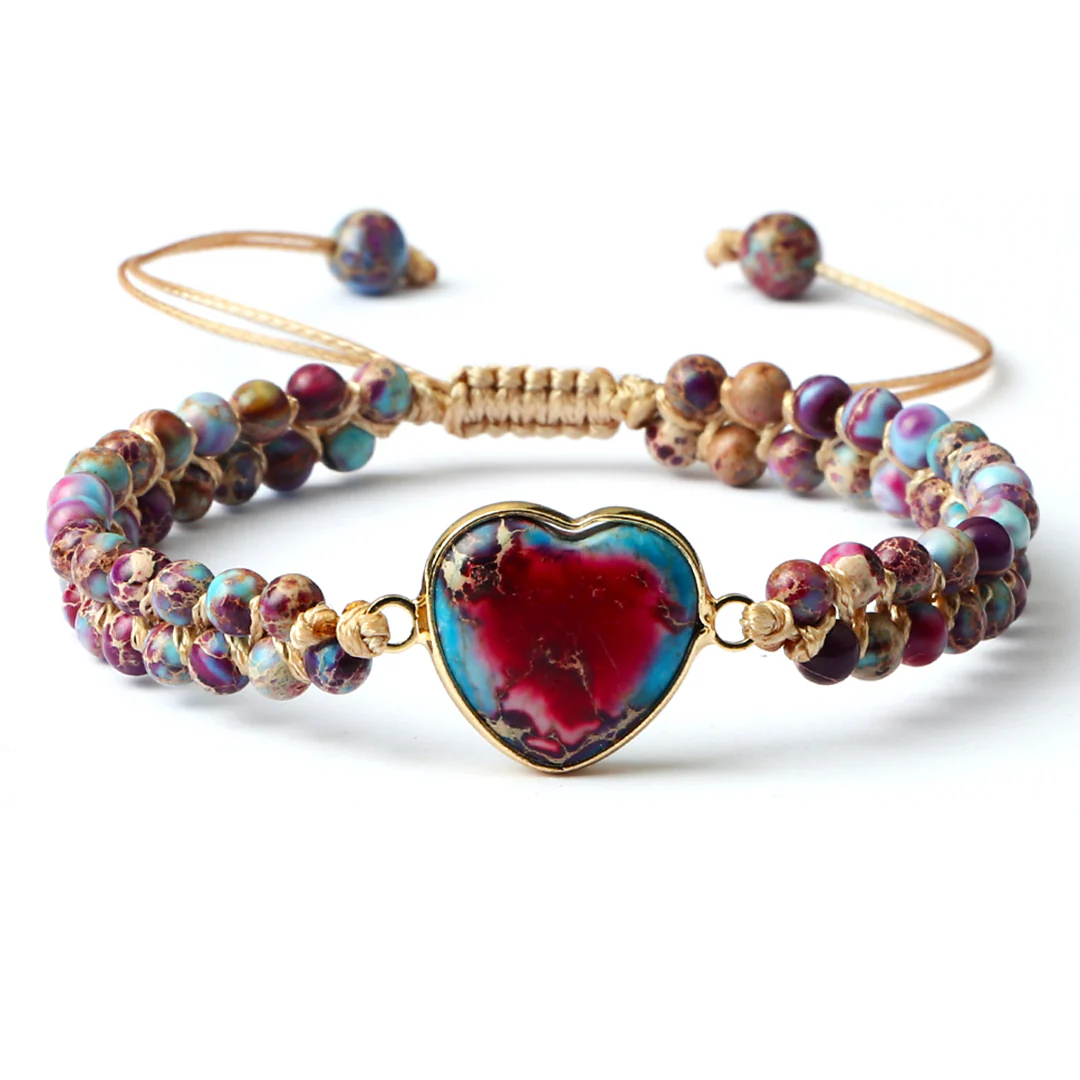 Jasper Heart Bracelet - Never forget how much I love you - Image 4