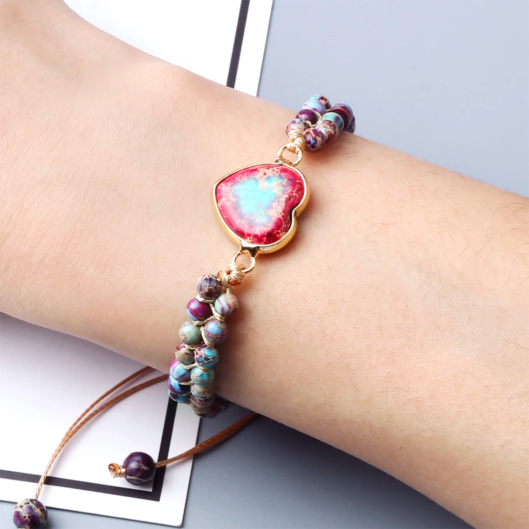 Jasper Heart Bracelet - Never forget how much I love you - Image 5